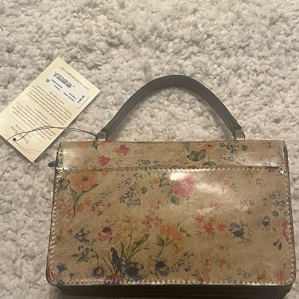Patricia Nash Leather Hand/Crossbody “Prairie Rose” Whimsical Purse - Picture 7 of 16